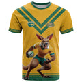Custom Australia Rugby T Shirt Wallabies Mascot Sporty Style - Aussie Hoodie