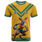 Custom Australia Rugby T Shirt Wallabies Mascot Sporty Style - Aussie Hoodie