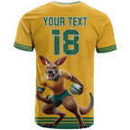Custom Australia Rugby T Shirt Wallabies Mascot Sporty Style - Aussie Hoodie