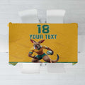 Custom Australia Rugby Tablecloth Wallabies Mascot Sporty Style - Aussie Hoodie