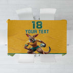 Custom Australia Rugby Tablecloth Wallabies Mascot Sporty Style - Aussie Hoodie