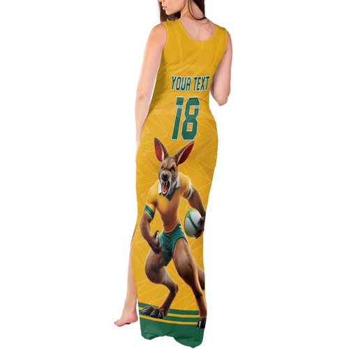 Custom Australia Rugby Tank Maxi Dress Wallabies Mascot Sporty Style - Aussie Hoodie