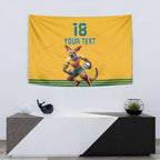 Custom Australia Rugby Tapestry Wallabies Mascot Sporty Style - Aussie Hoodie
