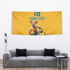 Custom Australia Rugby Tapestry Wallabies Mascot Sporty Style - Aussie Hoodie