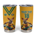 Custom Australia Rugby Tumbler Cup Wallabies Mascot Sporty Style - Aussie Hoodie