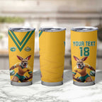 Custom Australia Rugby Tumbler Cup Wallabies Mascot Sporty Style - Aussie Hoodie