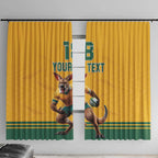 Custom Australia Rugby Window Curtain Wallabies Mascot Sporty Style - Aussie Hoodie