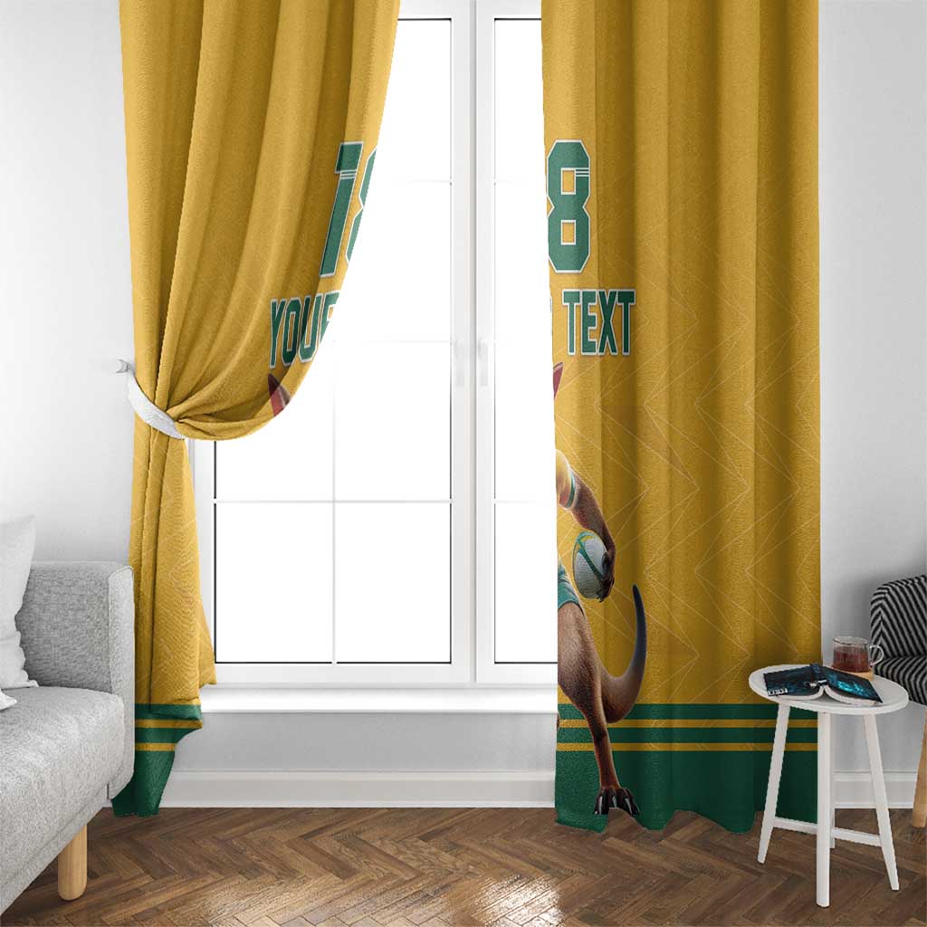 Custom Australia Rugby Window Curtain Wallabies Mascot Sporty Style - Aussie Hoodie