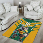 Custom Australia Rugby Area Rug Koala Mascot Sporty Style - Aussie Hoodie