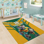 Custom Australia Rugby Area Rug Koala Mascot Sporty Style - Aussie Hoodie