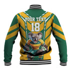 Custom Australia Rugby Baseball Jacket Koala Mascot Sporty Style - Aussie Hoodie