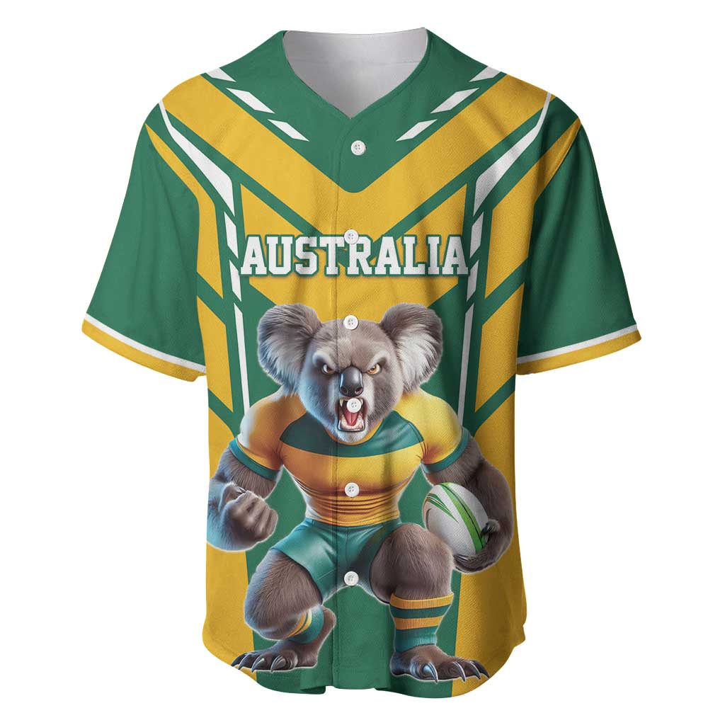 Custom Australia Rugby Baseball Jersey Koala Mascot Sporty Style - Aussie Hoodie