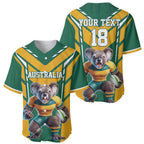 Custom Australia Rugby Baseball Jersey Koala Mascot Sporty Style - Aussie Hoodie