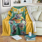 Custom Australia Rugby Blanket Koala Mascot Sporty Style - Aussie Hoodie