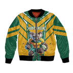 Custom Australia Rugby Bomber Jacket Koala Mascot Sporty Style - Aussie Hoodie