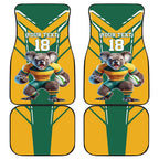 Custom Australia Rugby Car Mats Koala Mascot Sporty Style - Aussie Hoodie