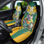 Custom Australia Rugby Car Seat Cover Koala Mascot Sporty Style - Aussie Hoodie