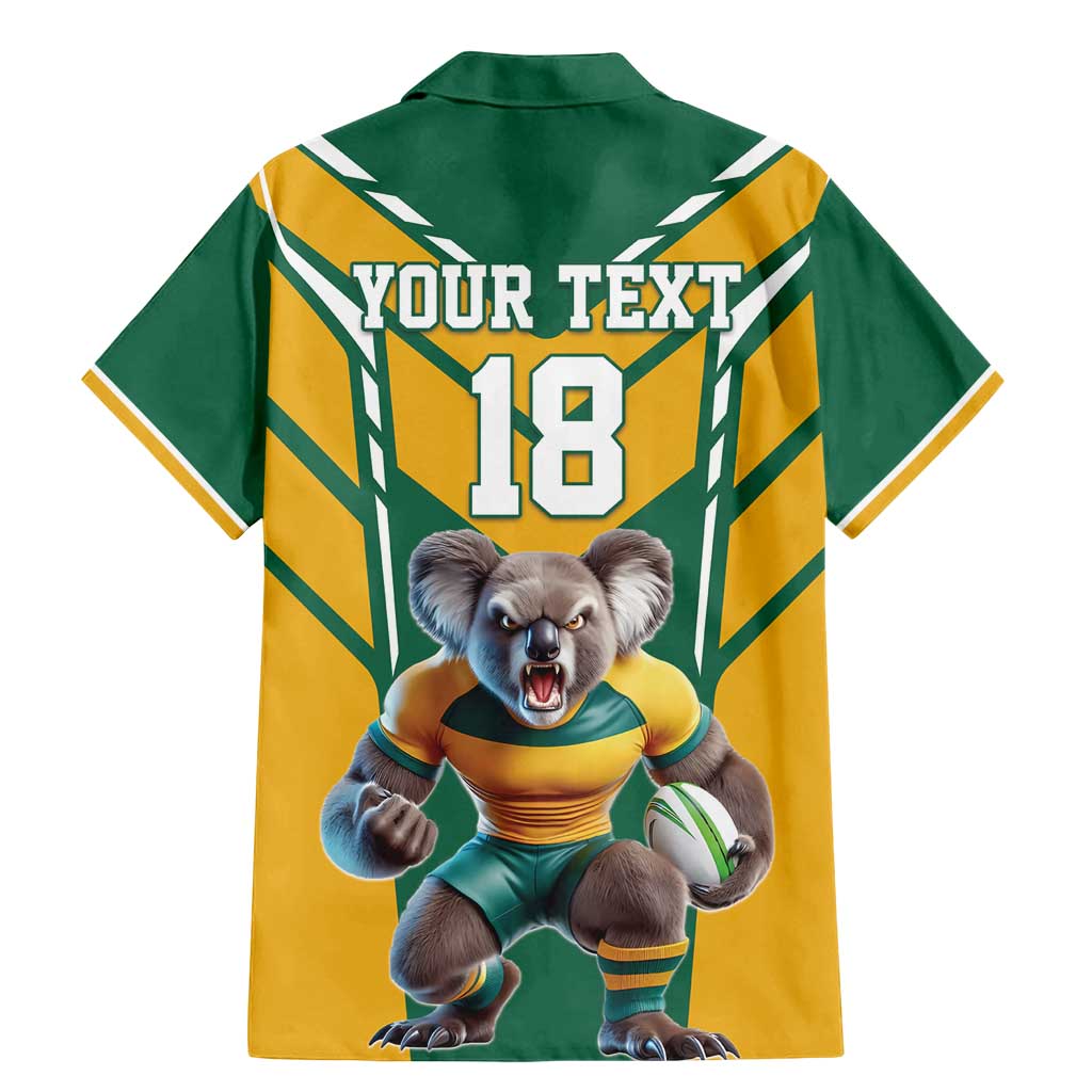 Custom Australia Rugby Family Matching Mermaid Dress and Hawaiian Shirt Koala Mascot Sporty Style - Aussie Hoodie