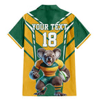 Custom Australia Rugby Family Matching Mermaid Dress and Hawaiian Shirt Koala Mascot Sporty Style - Aussie Hoodie