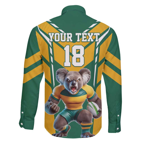 Custom Australia Rugby Family Matching Summer Maxi Dress and Hawaiian Shirt Koala Mascot Sporty Style - Aussie Hoodie