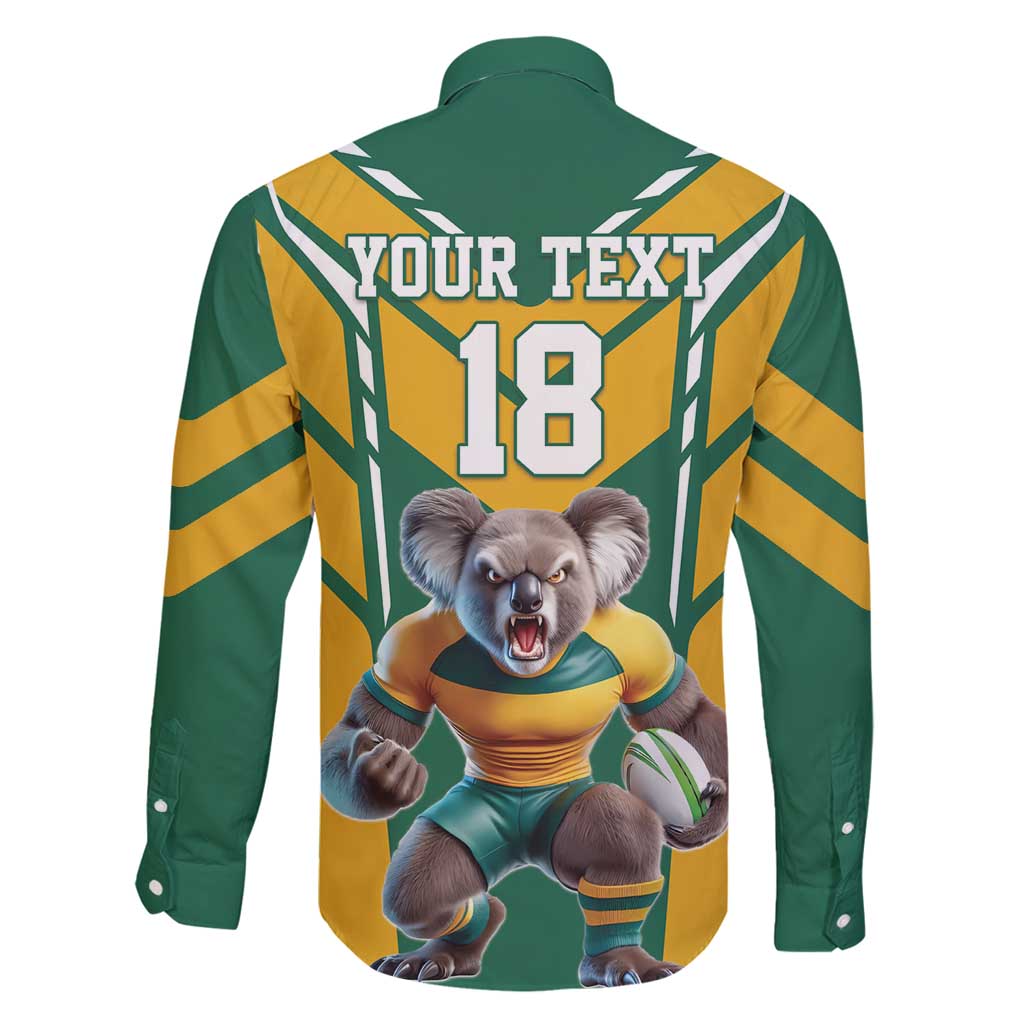 Custom Australia Rugby Family Matching Tank Maxi Dress and Hawaiian Shirt Koala Mascot Sporty Style - Aussie Hoodie