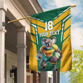 Custom Australia Rugby Garden Flag Koala Mascot Sporty Style - Aussie Hoodie