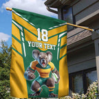 Custom Australia Rugby Garden Flag Koala Mascot Sporty Style - Aussie Hoodie