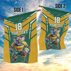 Custom Australia Rugby Garden Flag Koala Mascot Sporty Style - Aussie Hoodie