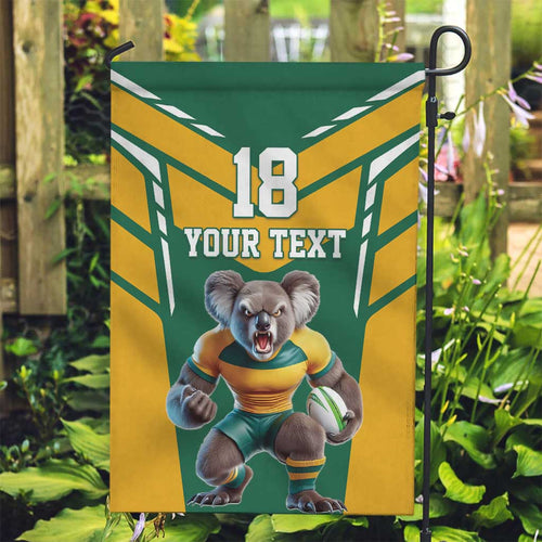 Custom Australia Rugby Garden Flag Koala Mascot Sporty Style - Aussie Hoodie
