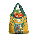 Custom Australia Rugby Grocery Bag Koala Mascot Sporty Style - Aussie Hoodie