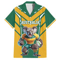 Custom Australia Rugby Hawaiian Shirt Koala Mascot Sporty Style - Aussie Hoodie