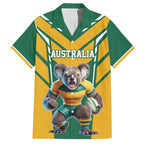 Custom Australia Rugby Hawaiian Shirt Koala Mascot Sporty Style - Aussie Hoodie