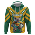 Custom Australia Rugby Hoodie Koala Mascot Sporty Style - Aussie Hoodie