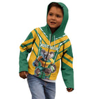 Custom Australia Rugby Kid Hoodie Koala Mascot Sporty Style - Aussie Hoodie
