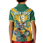 Custom Australia Rugby Kid Polo Shirt Koala Mascot Sporty Style - Aussie Hoodie