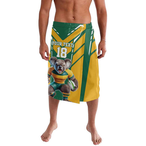 Custom Australia Rugby Lavalava Koala Mascot Sporty Style - Aussie Hoodie