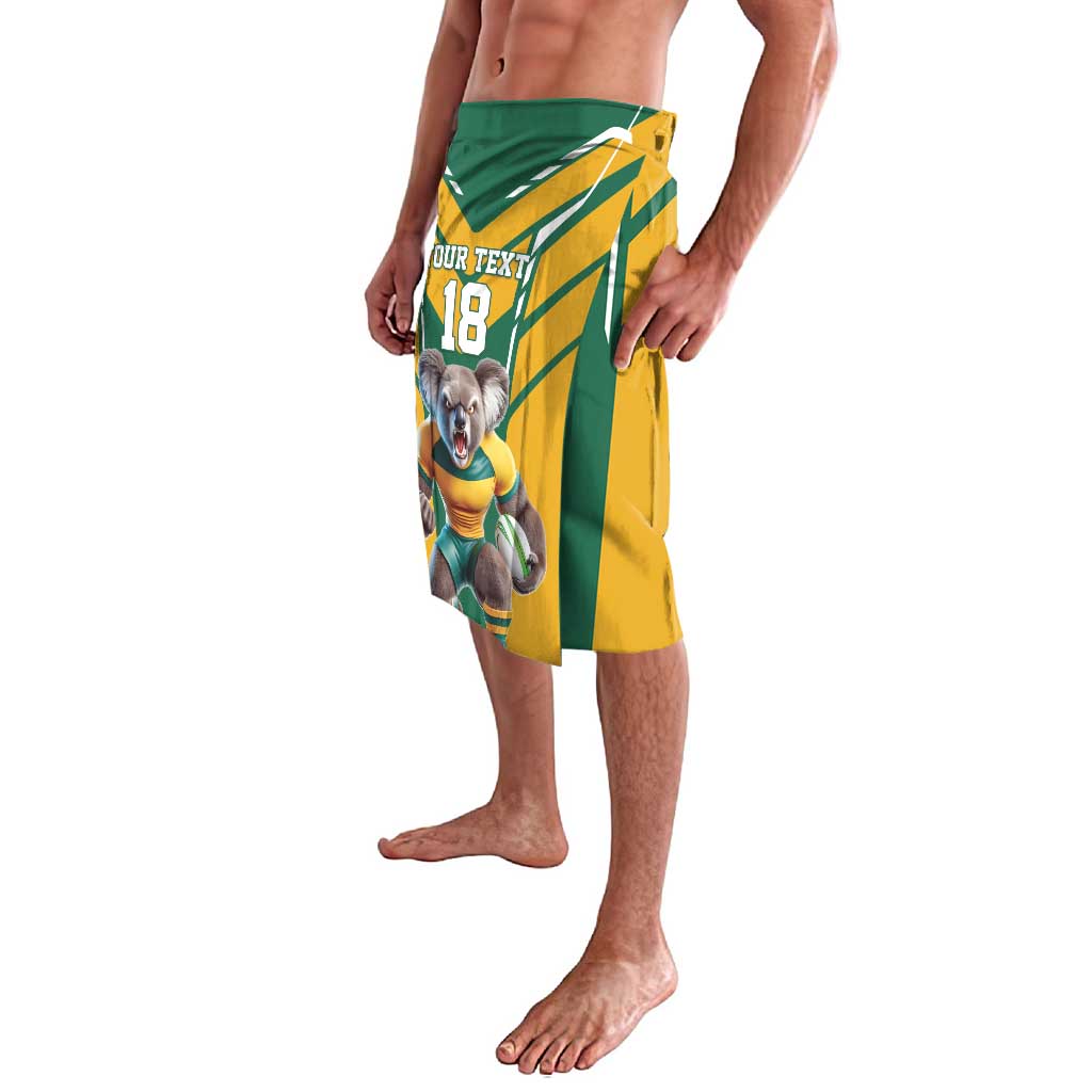 Custom Australia Rugby Lavalava Koala Mascot Sporty Style - Aussie Hoodie