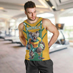 Custom Australia Rugby Men Tank Top Koala Mascot Sporty Style - Aussie Hoodie