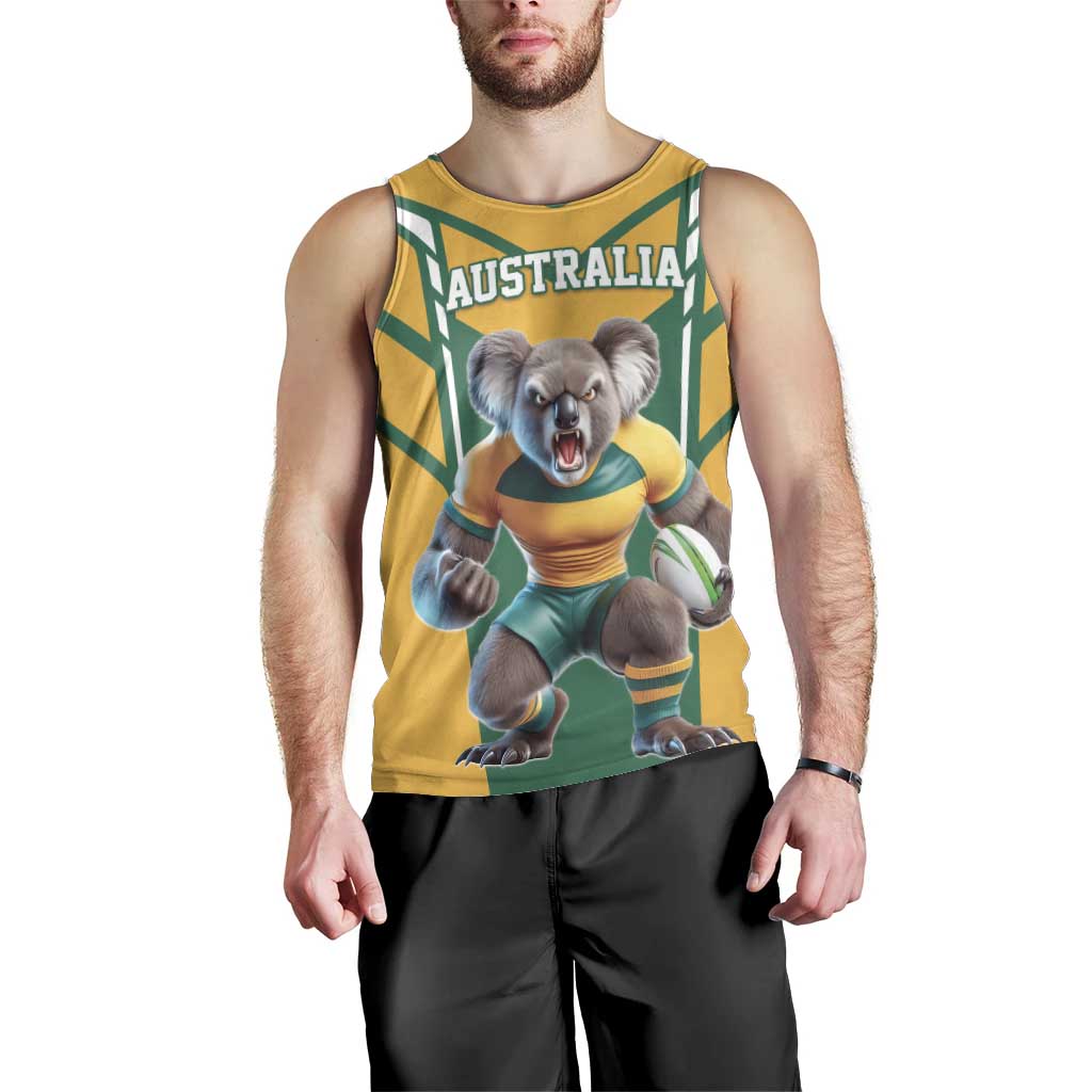 Custom Australia Rugby Men Tank Top Koala Mascot Sporty Style - Aussie Hoodie