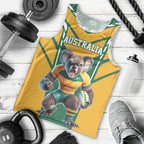 Custom Australia Rugby Men Tank Top Koala Mascot Sporty Style - Aussie Hoodie