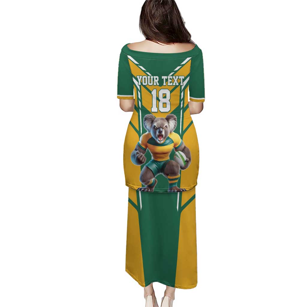Custom Australia Rugby Puletasi Koala Mascot Sporty Style - Aussie Hoodie