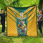 Custom Australia Rugby Quilt Koala Mascot Sporty Style - Aussie Hoodie