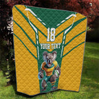 Custom Australia Rugby Quilt Koala Mascot Sporty Style - Aussie Hoodie