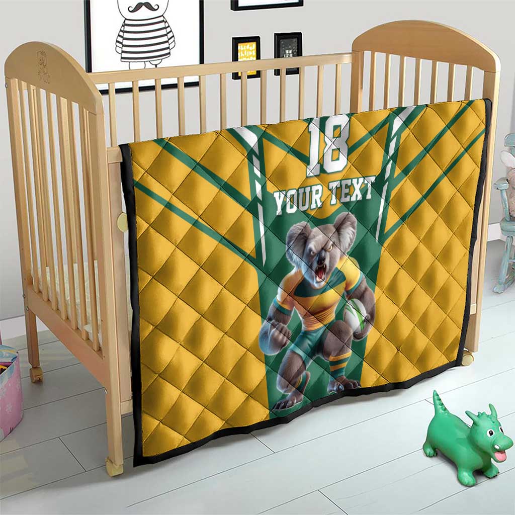 Custom Australia Rugby Quilt Koala Mascot Sporty Style - Aussie Hoodie