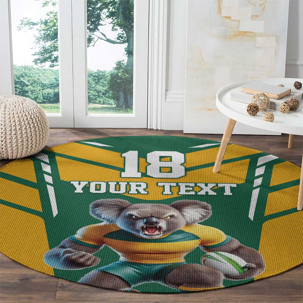 Custom Australia Rugby Round Carpet Koala Mascot Sporty Style - Aussie Hoodie