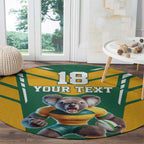 Custom Australia Rugby Round Carpet Koala Mascot Sporty Style - Aussie Hoodie