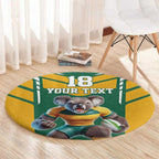 Custom Australia Rugby Round Carpet Koala Mascot Sporty Style - Aussie Hoodie
