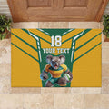 Custom Australia Rugby Rubber Doormat Koala Mascot Sporty Style - Aussie Hoodie