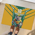 Custom Australia Rugby Rubber Doormat Koala Mascot Sporty Style - Aussie Hoodie