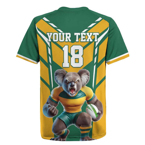 Custom Australia Rugby Rugby Jersey Koala Mascot Sporty Style - Aussie Hoodie